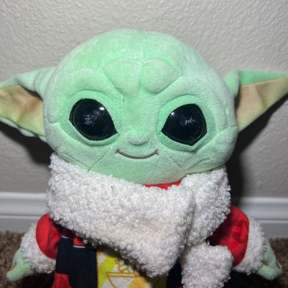 Mattel Star Wars Grogu Baby Yoda Plush 2022 9" Holiday Sweater The Child Toy‎ - Picture 5 of 9